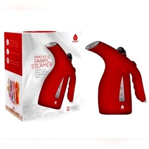 Pursonic Handheld Fabric Steamer In Red Color With Brush Attachment